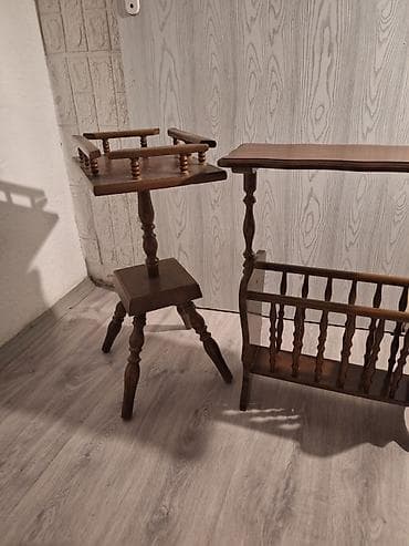 fotelje za masazu cena: Drveni set za dnevni boravak – pomoćni stočić sa držačem za časopise + — 4