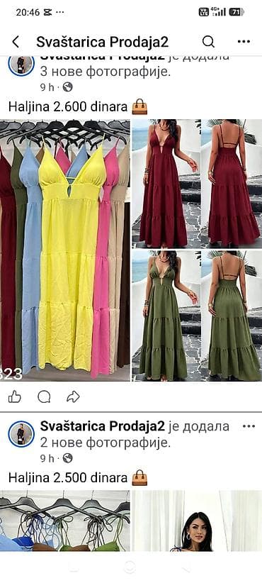 ivet haljine: Duga letnja haljina na bretele - Model: maxi dužina, više širokih — 4