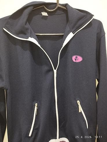 Gornji deo: Sportska jakna/trenerka na rajsferšlus, tamnoplava. ženska vl L - — 4