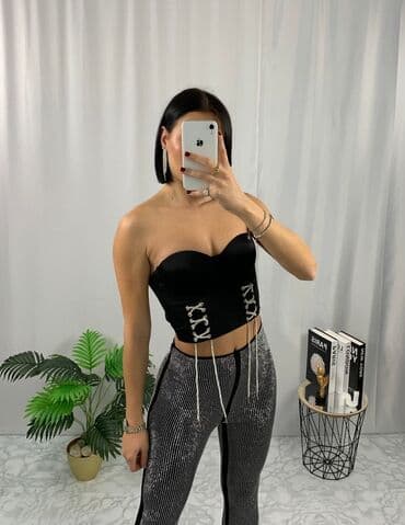 Bodi: 🔥Crni korset top sa žicom i satenskim efektom.
Akcijaa❗️1900 din❗️ 🔥🔥 — 4