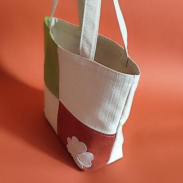 torbe od platna: Torba – ručni rad, patchwork dizajn - Materijal: čvrsto platno/keper — 10