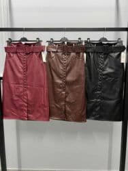 Women's Sweatshirts: Suknja eko koža — 1