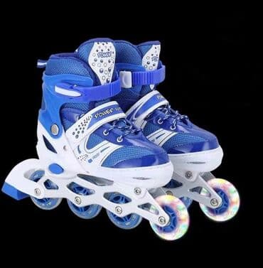 pocepane farmerke za devojcice: ‼️ AKCIJAAA ‼️ 🤩🤩 3800 din 🤩🤩 ⛸️⛸️Roleri sa Silikonskim svetlećim — 3