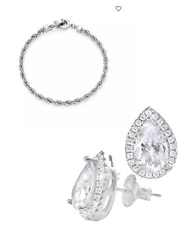 Set ženska narukvica Leonardo od nerđajućeg čelika i srebrne minđuše