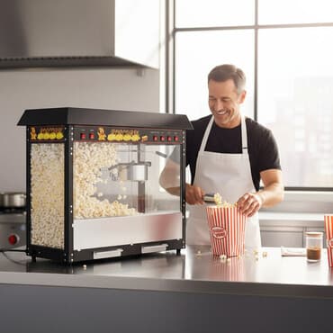 šporet sa ravnom pločom gorenje: Aparat za kokice – jedan ili dva lonca (10 kg/h) 🍿 Profesionalni — 1
