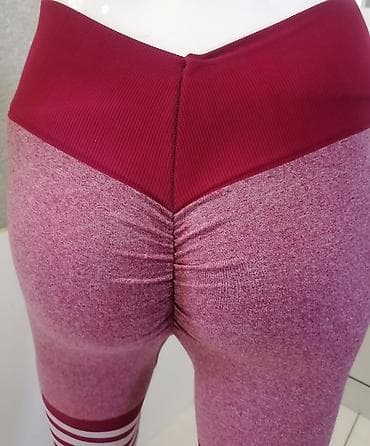 nike tech fleece crni: Ženske sportske helanke – bordo/ružičasti ombre dizajn - Materijal — 4