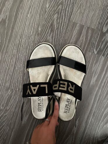 bež čizme od brušene kože: Sandals, Replay, 38.5 — 1