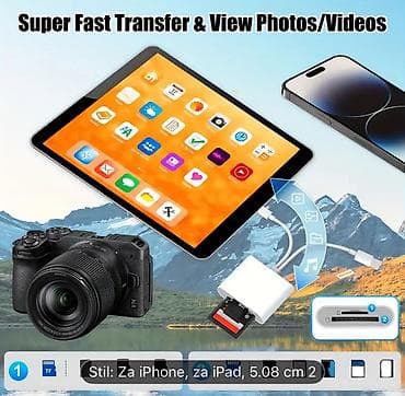 Adapteri za telefone: Čitač memorijskih kartica za iPhone/iPad – Lightning i USB‑C konekcija — 2