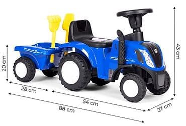 traktori za decu na gorivo: Traktor sa prikolicom Blue – EcoToys (Šifra proizvoda: 658T BLUE-250) — 6