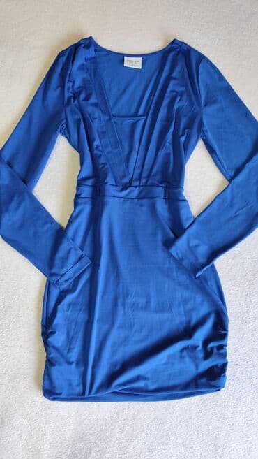 Women's Pants, Jeans, Shorts: Cache Cache S, color - Blue, Cocktail, Long sleeves — 2