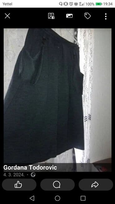Suknje: 2XL, Midi, bоја - Crna — 3