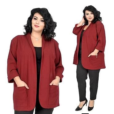 svecane torbice beograd: Ženski elegantni kardigan – plus size - Model bez kopčanja, ravne — 2