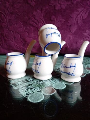 porcelanske solje za caj: Porcelanske casice za zestoko pice,nemacke 70te. Komada 4 u — 4