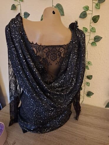 helanke l: Elegantna crna večernja haljina za punije dame - Kroj: uska, midi — 7