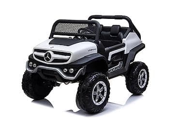deichmann gumene čizme: Mercedes Unimog 4x4 – Beli, licencirani auto na akumulator za decu — 1