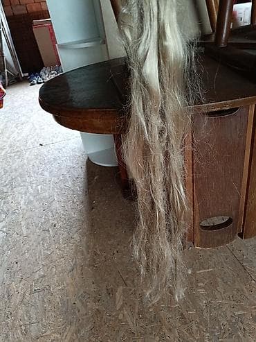 Perike i klipse: Prodajem rep,prelepe boje,plavo - sivi,dugačak 100 cm(imate slike — 8