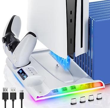 najbolji iptv: PS5 Slim multifunkcionalno postolje – hlađenje + punjač za 2 — 2