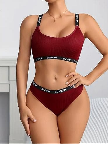 Ženska odeća: Ženski komplet donjeg veša – bralette i gaćice, vel. L - Dvodelni set — 1