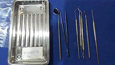 set za ravna stopala: Stomatološki pregled Tacna sa instrumentima za stomatološki pregled — 7