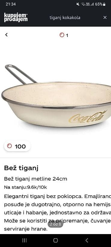 testik za vodu: Na prodaju serpe od 3.5l,5l,tiganji metal i vatrostalna sa — 4