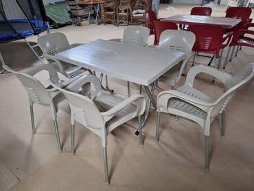 Baštenski nameštaj: Baštenska ganitura, Plastika, bоја - Šareno, Novo — 5