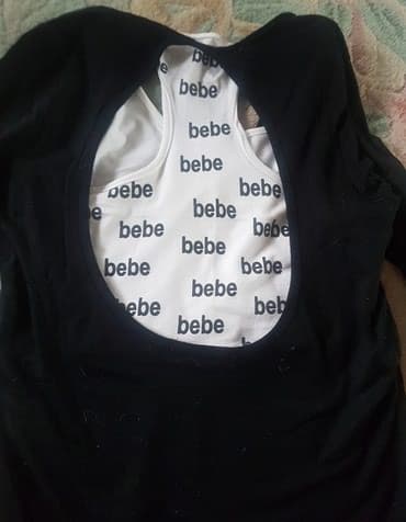 maica ili majica: BEBE 2 majice - crna majica otvorenih ledja i bela kao top. Mogu se — 3