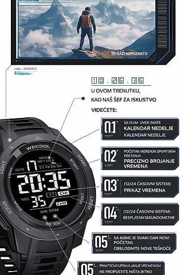 ruhla satovi: Nov ručni sat. Prečnik kućišta je 4,6 cm, širina kajša je 2,2 cm — 2