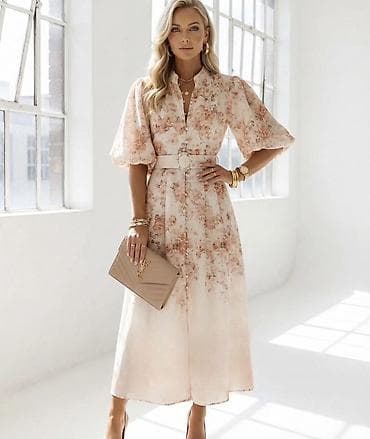 morgan haljina: ❤️Elegantna midi haljina sa cvetnim printom i remenom
S M L — 3