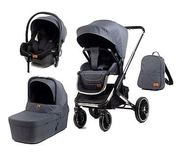 buster sediste za decu: BBO kolica za bebe 3u1 FlexiTrio – GREY (SKU: 6567-GREY-80) Kompletan — 4