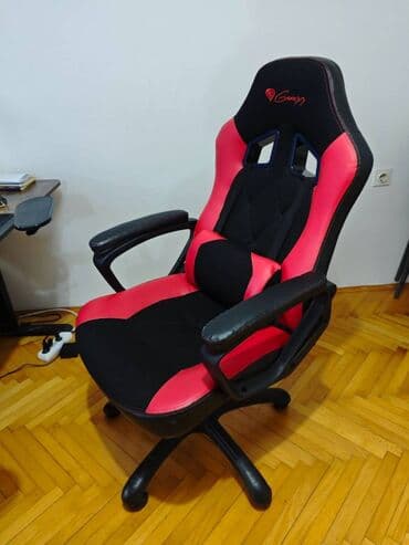kancelarijska stolica: Gejmerska stolica Genesis (crno-crvena) - Sportski „racing“ dizajn sa — 6