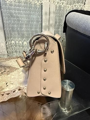 srebro mindjuse: Elegantna ženska torba preko ramena – bež/nuance pudera - Materijal — 5