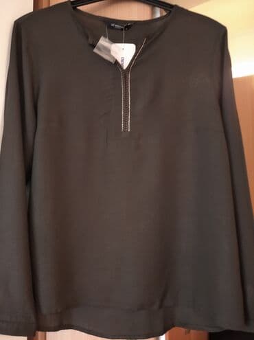waikiki tunike i bluze: Lc Waikiki, L, Viskoza, Jednobojni, bоја - Crna — 1