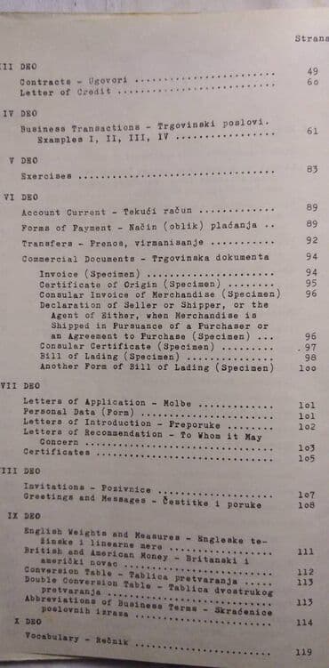 knjiga za mame: Knjiga:Engleska poslovna korespodencija A4 format, 125 str. 1966.god — 3