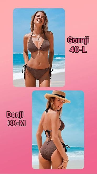 guess torbe male: Ženski bikini kupaći kostim – braon/rib tekstura - Dvodijelni model — 1