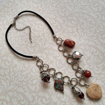 Jewellery sets: Ogrlica, made in Italy Prelepa unikatna ogrlica sa poludragim — 2