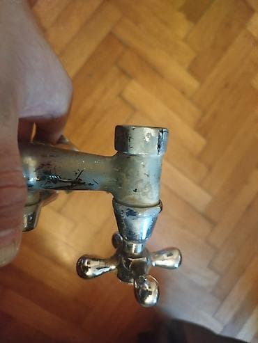 jisk ogledala: Stara retro baterija slavina za kupatilo kadu vintage Nepoznato — 6