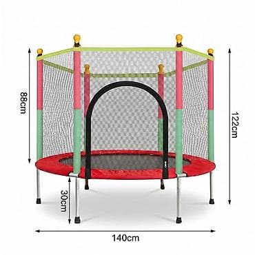 stubne busilice polovne prodaja: Dečiji trampolin sa zaštitnom mrežom – 1,4 m - Prečnik: 1,4 m; ukupna — 4