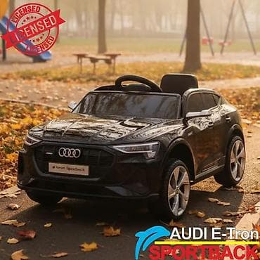 audi na daljinski: Audi E-Tron Sportback – crni dečiji auto na akumulator Šifra — 5