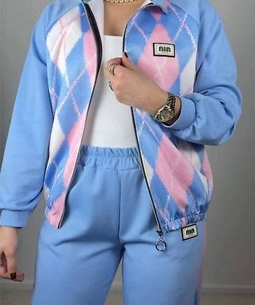 Venčanice i aksesoari: Ženski dvodelni trenerka komplet sa argyle (romb) dezenom - Gornji — 8