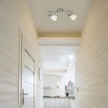 stakleni abažuri za lampe: Plafonjera, bоја - Srebrna, Novo — 2