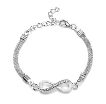srebrne ogrlice sa cirkonima: Chain bracelet, Material: Cubic zirconia — 3