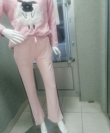prugaste pantalone: Adidas, M, Prugasti, bоја - Roze — 4
