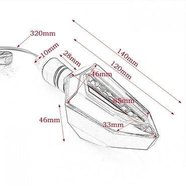 prevoz za svecane prilike: Led migavci za motor model 1. Univerzalni led migavci za motor. ✨ Cena — 5