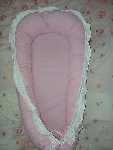 majice sa karnerima: Bebi gnijezdo / baby nest – roze sa belim detaljima - Udobno i meko — 2