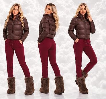 bordo zensko odelo: Ženske zimske pantalone – bordo - Kroj: slim/skinny nogavice sa — 3