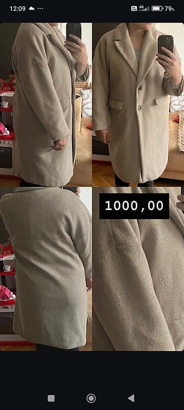 šubara kapa: Prodaja garderobe – više komada 1) Dugačak crno‑beli kaput sa šarom — 4