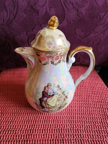 Čajnici: Bokal 1918g + Oscar Shaller Bavaria porcelan. Bokal je nov,pozlata — 7