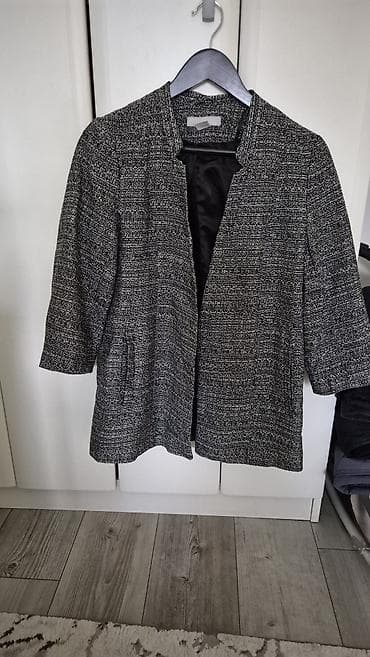 34 pantalone: H&M ženski blejzer bez kopčanja - Model: kratki ravni kroj, bez — 1