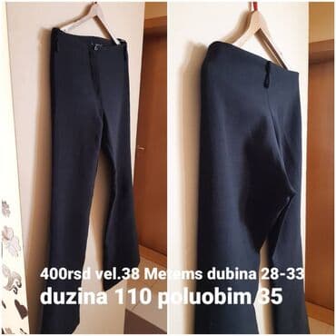 Pantalone: M, Visok struk, Zvoncare