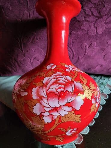 male ikebane za stolove cena: Vaza nova iz 40,50ih. jing dezen kineski porcelan zar crvene — 12
